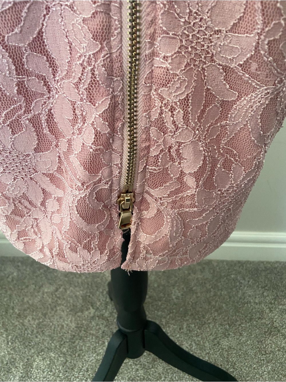 Pink lace dress